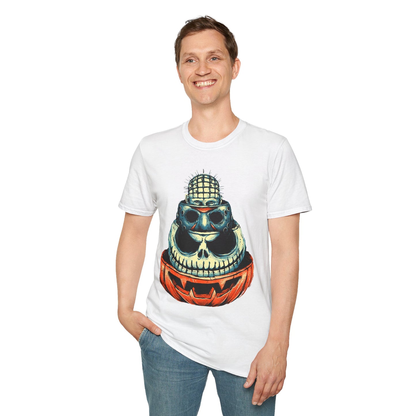 Scary Heads Unisex Softstyle T-Shirt