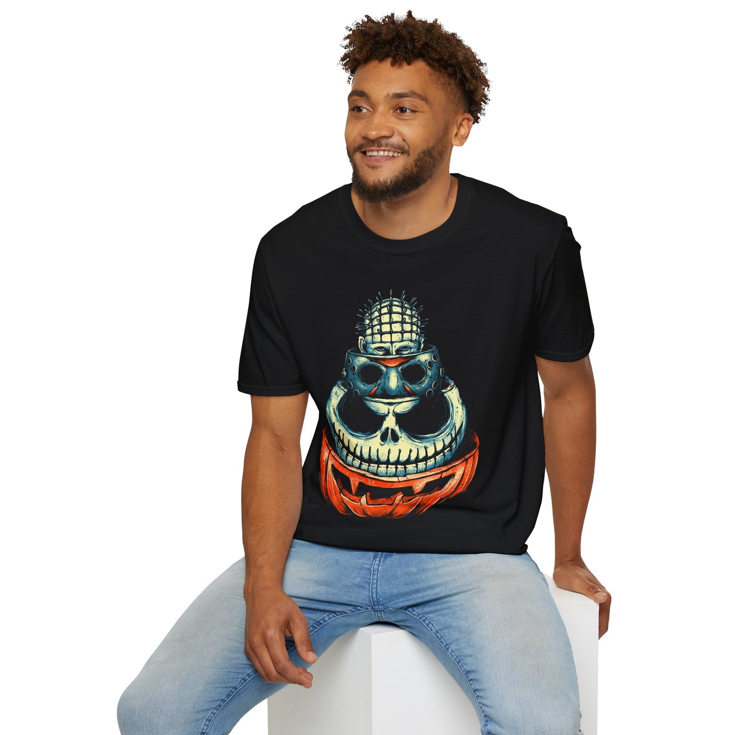 Scary Heads Unisex Softstyle T-Shirt
