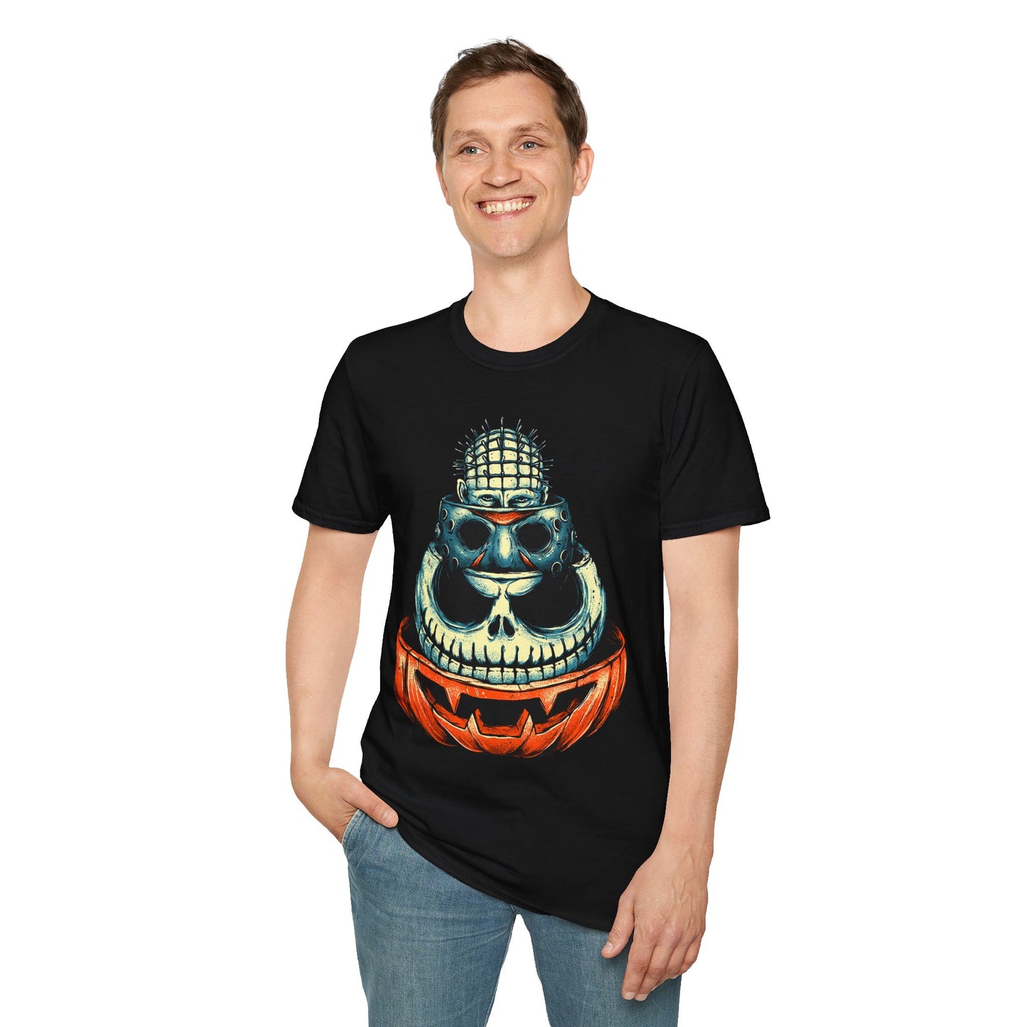 Scary Heads Unisex Softstyle T-Shirt