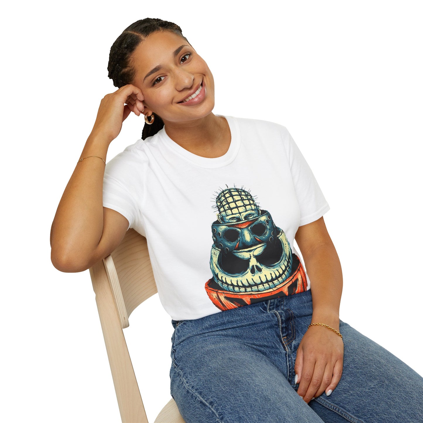 Scary Heads Unisex Softstyle T-Shirt